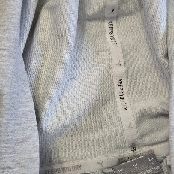 Puma Gray Heathered Zip-Up Hoodie Sweatshirt - Picture 2 of 4